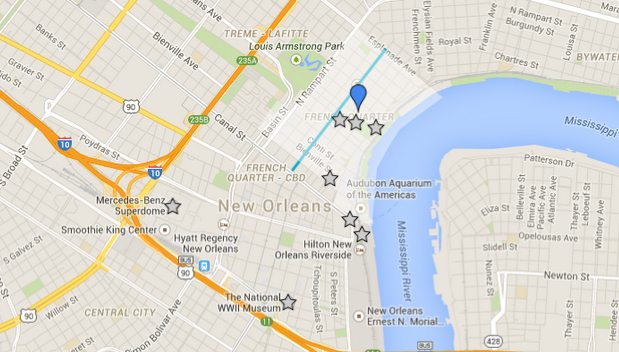 Hotel St. Marie French Quarter New Orleans Maps and Directions | Hotel St Marie in Downtown New ...